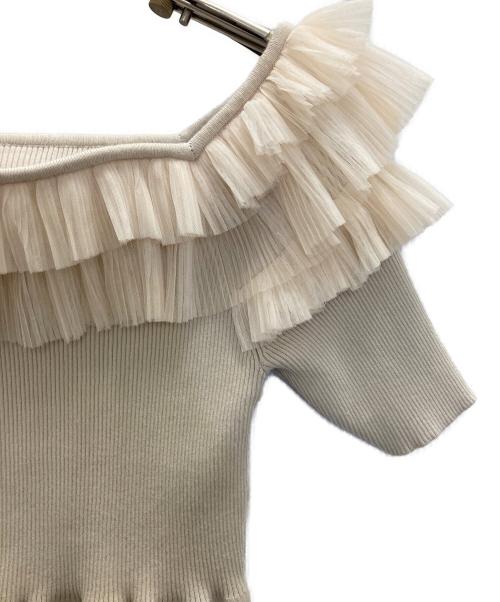 Snidel（スナイデル）Snidel (スナイデル) Susチョーカーディティールニットプルオーバー アイボリー サイズ:FREEの古着・服飾アイテム