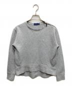 POLO RALPH LAURENポロ・ラルフローレン）の古着「ショルダージップワイドスウェット」｜グレー