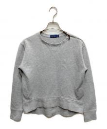 POLO RALPH LAUREN（ポロ・ラルフローレン）の古着「ショルダージップワイドスウェット」｜グレー