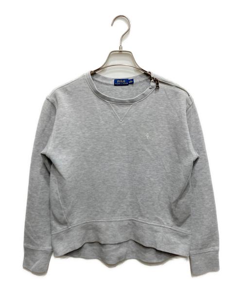 POLO RALPH LAUREN（ポロ・ラルフローレン）POLO RALPH LAUREN (ポロ・ラルフローレン) ショルダージップワイドスウェット グレー サイズ:XSの古着・服飾アイテム