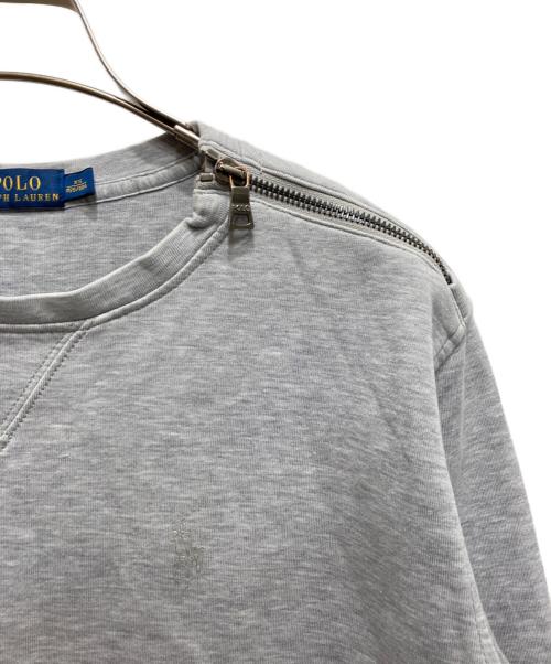 POLO RALPH LAUREN（ポロ・ラルフローレン）POLO RALPH LAUREN (ポロ・ラルフローレン) ショルダージップワイドスウェット グレー サイズ:XSの古着・服飾アイテム