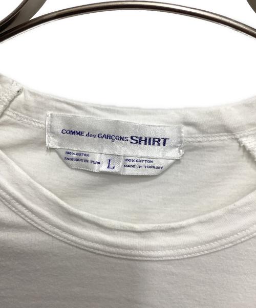 COMME des GARCONS SHIRT（コムデギャルソンシャツ）COMME des GARCONS SHIRT (コムデギャルソンシャツ) チェッカーフラッグ長袖Tシャツ ホワイト×ブラック サイズ:Lの古着・服飾アイテム