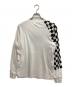 COMME des GARCONS SHIRT (コムデギャルソンシャツ) チェッカーフラッグ長袖Tシャツ ホワイト×ブラック サイズ:L：6000円