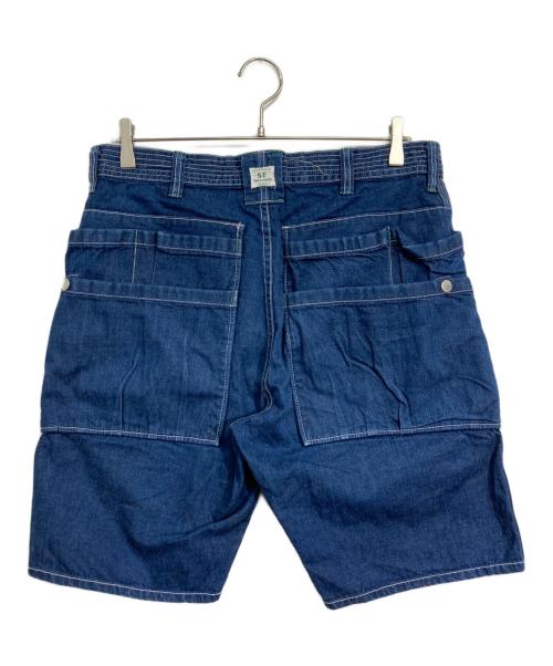 SASSAFRAS（ササフラス）SASSAFRAS (ササフラス) WHOLE HOLE PANTS 1/2 DENIM インディゴ サイズ:Mの古着・服飾アイテム