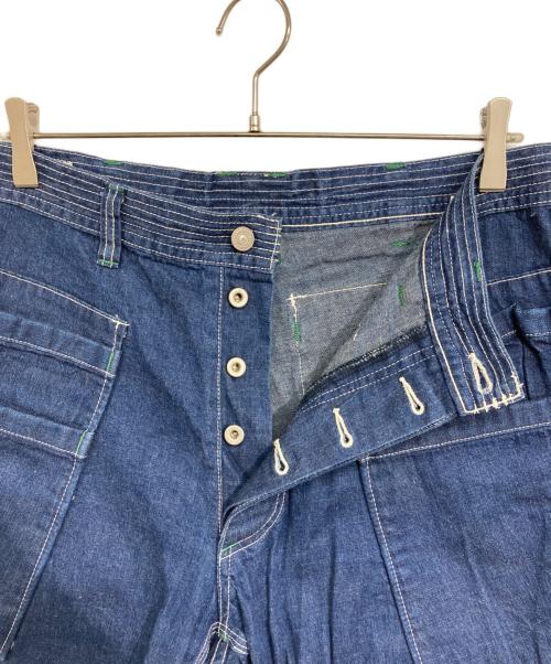 SASSAFRAS（ササフラス）SASSAFRAS (ササフラス) WHOLE HOLE PANTS 1/2 DENIM インディゴ サイズ:Mの古着・服飾アイテム