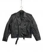 HORN WORKSホーンワークス）の古着「ダブルライダースジャケット」｜ブラック