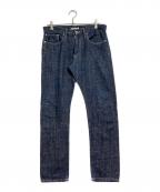 beautiful peopleビューティフルピープル）の古着「リネン混デニムパンツ」｜インディゴ