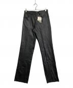 GIANNI VALENTINOジャンニバレンチノ）の古着「カウレザーパンツ」｜ブラック