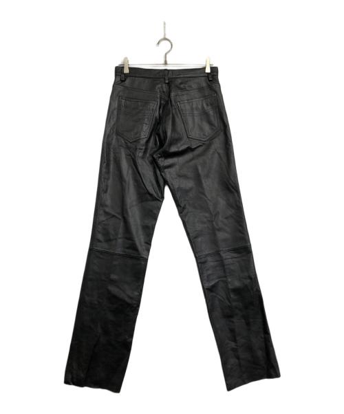 GIANNI VALENTINO（ジャンニバレンチノ）GIANNI VALENTINO (ジャンニバレンチノ) カウレザーパンツ ブラック サイズ:Lの古着・服飾アイテム