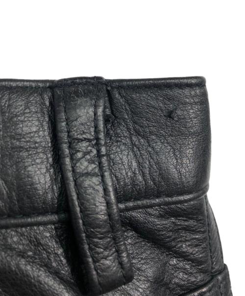 GIANNI VALENTINO（ジャンニバレンチノ）GIANNI VALENTINO (ジャンニバレンチノ) カウレザーパンツ ブラック サイズ:Lの古着・服飾アイテム