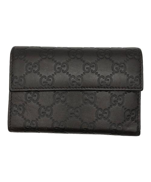 GUCCI（グッチ）GUCCI (グッチ) 3つ折り財布 ブラウンの古着・服飾アイテム