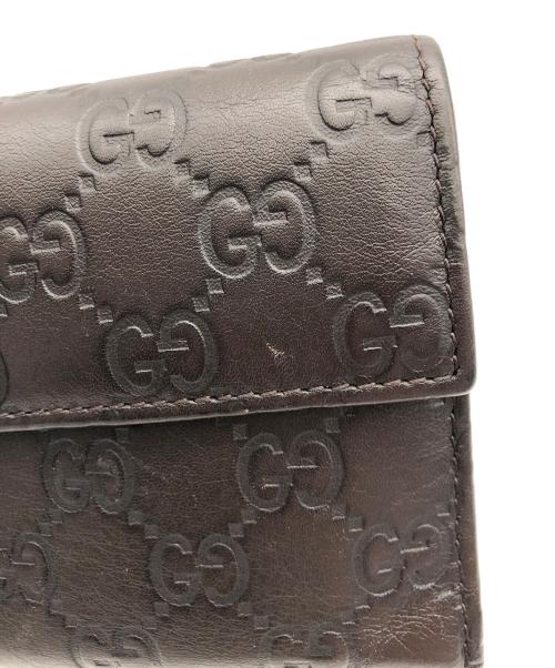 GUCCI（グッチ）GUCCI (グッチ) 3つ折り財布 ブラウンの古着・服飾アイテム