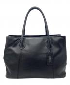 BARNEYS NEWYORKバーニーズ・ニューヨーク）の古着「レザートートバッグ」｜ブラック