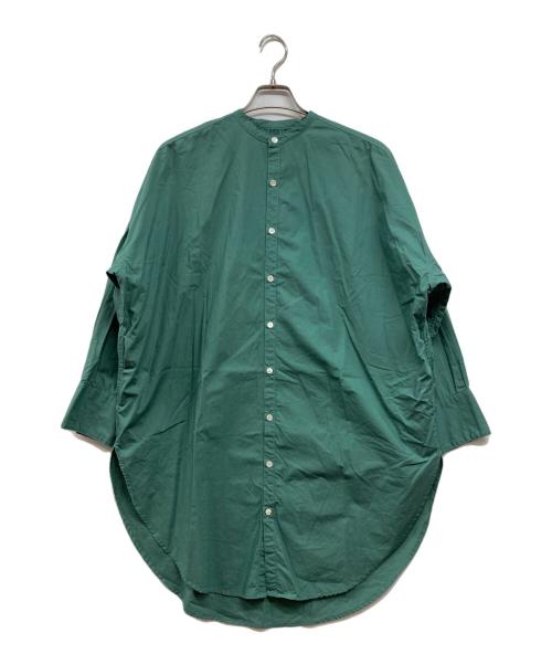universal tissu（ユニバーサルティシュ）universal tissu (ユニバーサルティシュ) ナチュラルタイプライター ロングシャツ グリーン サイズ:なし(実寸サイズをご確認下さい)の古着・服飾アイテム