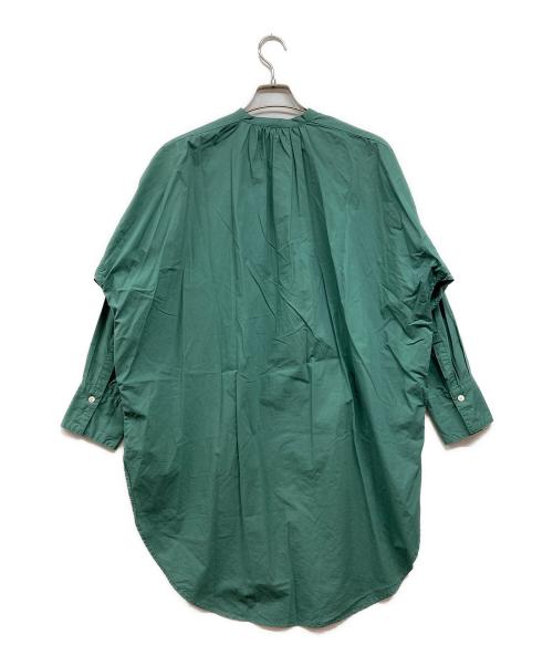 universal tissu（ユニバーサルティシュ）universal tissu (ユニバーサルティシュ) ナチュラルタイプライター ロングシャツ グリーン サイズ:なし(実寸サイズをご確認下さい)の古着・服飾アイテム
