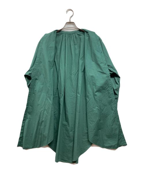 universal tissu（ユニバーサルティシュ）universal tissu (ユニバーサルティシュ) ナチュラルタイプライター ロングシャツ グリーン サイズ:なし(実寸サイズをご確認下さい)の古着・服飾アイテム