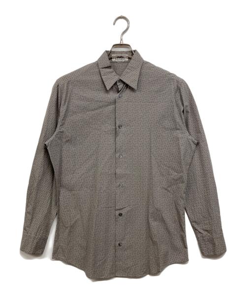 HERMES（エルメス）HERMES (エルメス) H柄セリエボタンシャツ グレー サイズ:15/38の古着・服飾アイテム
