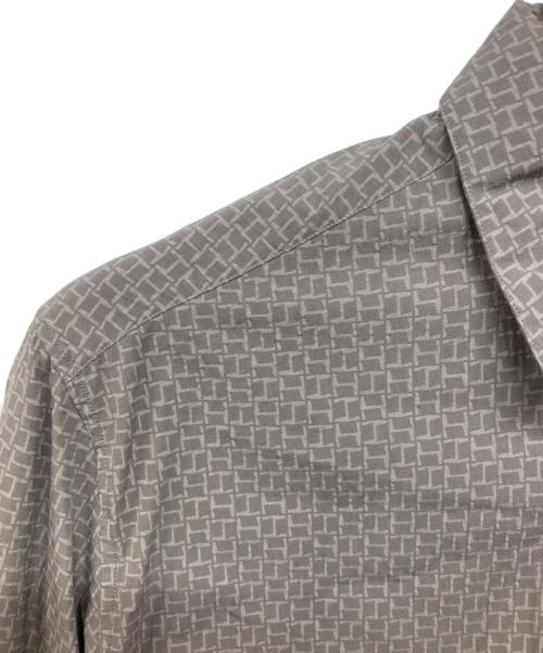 HERMES（エルメス）HERMES (エルメス) H柄セリエボタンシャツ グレー サイズ:15/38の古着・服飾アイテム