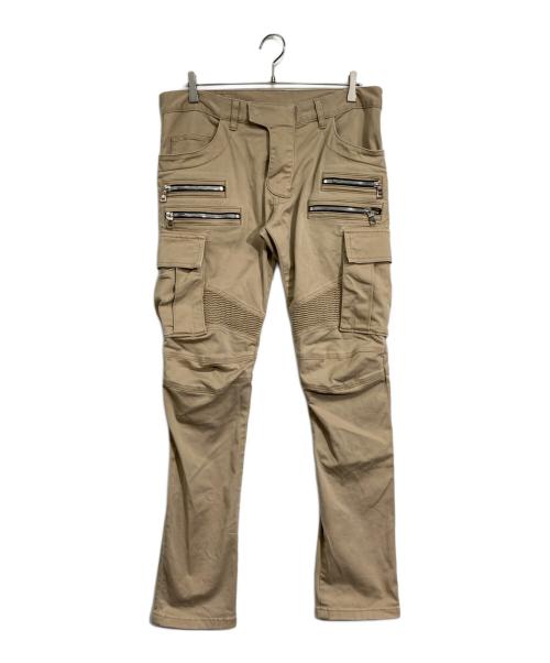 BALMAIN（バルマン）BALMAIN (バルマン) バイカーカーゴロングパンツ ベージュ サイズ:33の古着・服飾アイテム