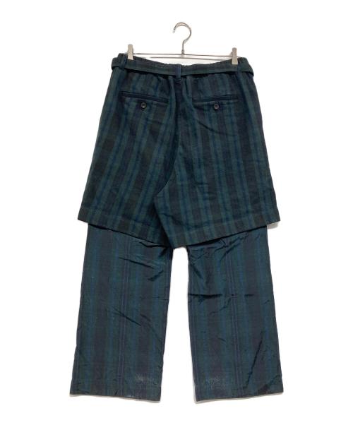 sacai（サカイ）sacai (サカイ) Plaid Pants グリーン サイズ:1の古着・服飾アイテム