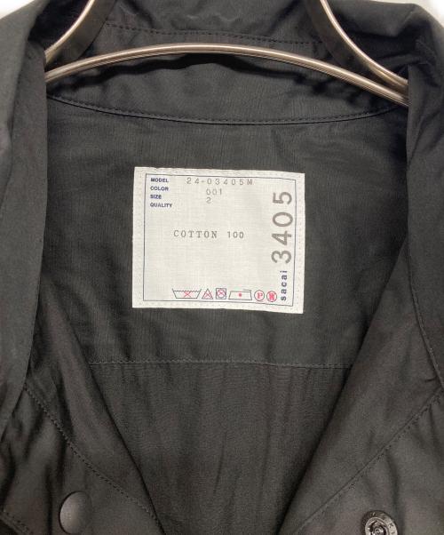 sacai（サカイ）sacai (サカイ) Cotton Poplin Shirt ブラック サイズ:2の古着・服飾アイテム