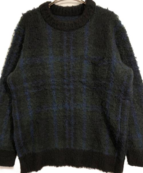 sacai（サカイ）sacai (サカイ) Plaid Knit Sweater ネイビー サイズ:1の古着・服飾アイテム