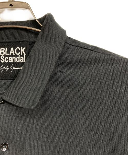 BLACK Scandal Yohji Yamamoto（ブラックスキャンダルヨウジヤマモト）BLACK Scandal Yohji Yamamoto (ブラックスキャンダルヨウジヤマモト) 鹿の子ポロシャツ ブラック サイズ:3の古着・服飾アイテム