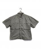 entire studiosエンタイアスタジオ）の古着「半袖ワークシャツ」｜グレー