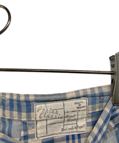 Porter Classic（ポータークラシック）Porter Classic (ポータークラシック) リネン混チェックパンツ スカイブルー サイズ:Lの古着・服飾アイテム