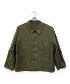 Porter Classicポータークラシック）の古着「モールスキン フレンチワークジャケット」｜グリーン