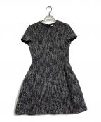Christian Diorクリスチャン ディオール）の古着「ツイードワンピース」｜ブラック×ホワイト