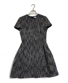 Christian Dior（クリスチャン ディオール）の古着「ツイードワンピース」｜ブラック×ホワイト