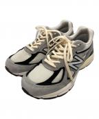 NEW BALANCEニューバランス）の古着「Made in USA 990v4」｜グレー×ホワイト