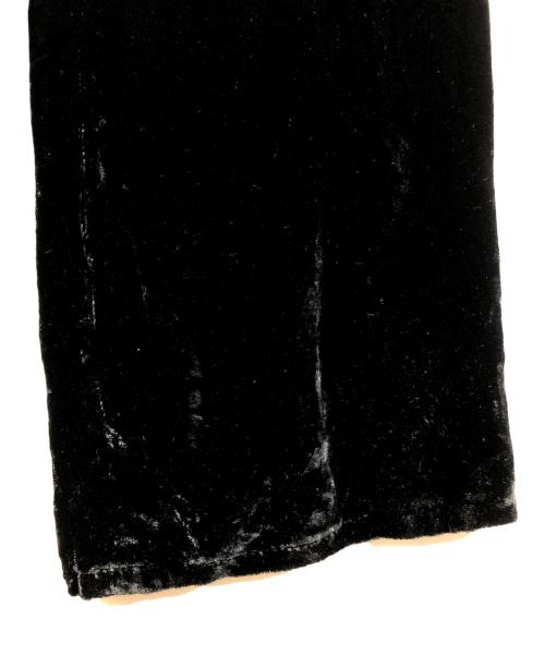 MM6 Maison Margiela（エムエムシックスメゾンマルジェラ）MM6 Maison Margiela (エムエムシックスメゾンマルジェラ) ワンショルダー ベロア オールインワン ブラック サイズ:40の古着・服飾アイテム