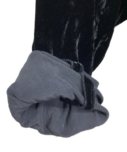 MM6 Maison Margiela（エムエムシックスメゾンマルジェラ）MM6 Maison Margiela (エムエムシックスメゾンマルジェラ) ワンショルダー ベロア オールインワン ブラック サイズ:40の古着・服飾アイテム