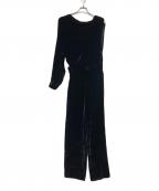 MM6 Maison Margielaエムエムシックスメゾンマルジェラ）の古着「ワンショルダー ベロア オールインワン」｜ブラック