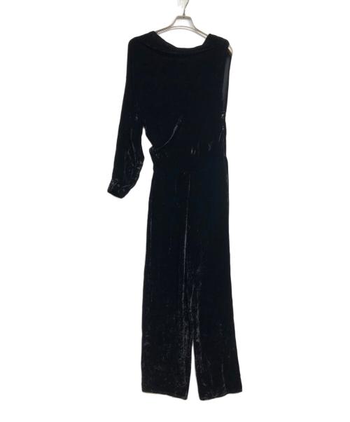 MM6 Maison Margiela（エムエムシックスメゾンマルジェラ）MM6 Maison Margiela (エムエムシックスメゾンマルジェラ) ワンショルダー ベロア オールインワン ブラック サイズ:40の古着・服飾アイテム