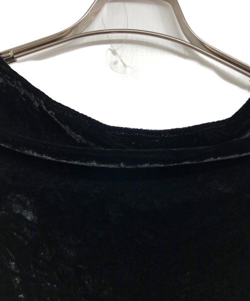 MM6 Maison Margiela（エムエムシックスメゾンマルジェラ）MM6 Maison Margiela (エムエムシックスメゾンマルジェラ) ワンショルダー ベロア オールインワン ブラック サイズ:40の古着・服飾アイテム