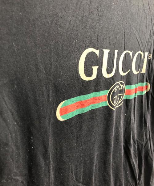 GUCCI（グッチ）GUCCI (グッチ) ロゴTシャツ ブラック サイズ:Lの古着・服飾アイテム