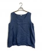 wafuワフー）の古着「リネンブラウス」｜ネイビー