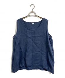 wafu（ワフー）の古着「リネンブラウス」｜ネイビー