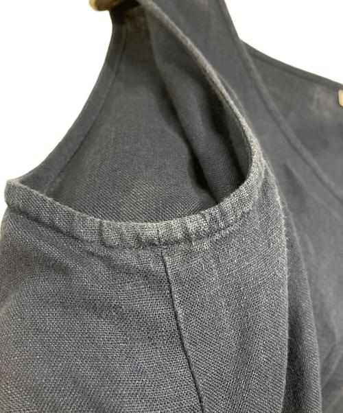 wafu（ワフー）wafu (ワフー) リネンブラウス ネイビー サイズ:Freeの古着・服飾アイテム