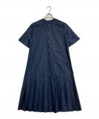 GALERIE VIEギャルリーヴィー）の古着「コットンポリエステルウェザー ワンピース」｜ネイビー