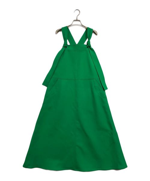 LE PHIL（ル フィル）LE PHIL (ル フィル) トリプルクロスオーバーオールサロペットスカート グリーン サイズ:Freeの古着・服飾アイテム