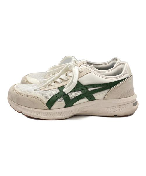 asics（アシックス）asics (アシックス) スニーカー ホワイト×グリーン サイズ:25cmの古着・服飾アイテム