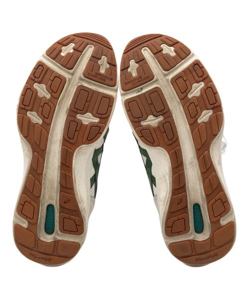 asics（アシックス）asics (アシックス) スニーカー ホワイト×グリーン サイズ:25cmの古着・服飾アイテム