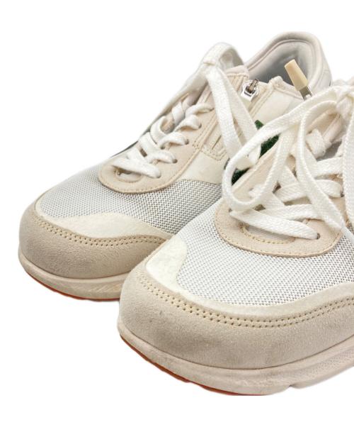 asics（アシックス）asics (アシックス) スニーカー ホワイト×グリーン サイズ:25cmの古着・服飾アイテム