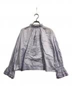 MARILYN MOONマリリンムーン）の古着「オーガニックコットンギャザーブラウス」｜パープル