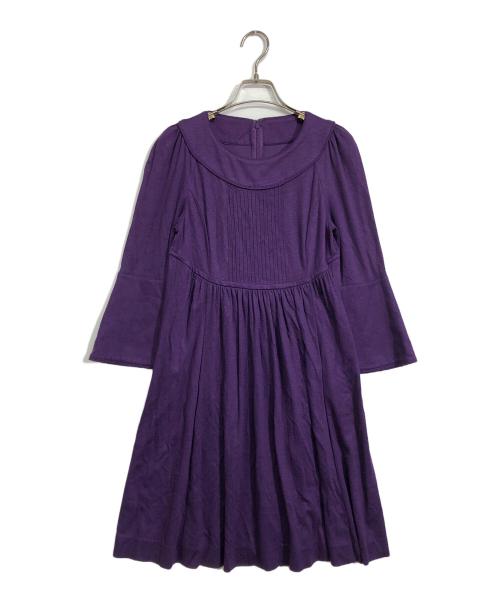 BURBERRY BLACK LABEL（バーバリーブラックレーベル）BURBERRY BLACK LABEL (バーバリーブラックレーベル) ブラウスワンピース パープル サイズ:38の古着・服飾アイテム
