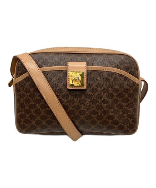 CELINE（セリーヌ）CELINE (セリーヌ) マカダムショルダーバッグ ブラウンの古着・服飾アイテム